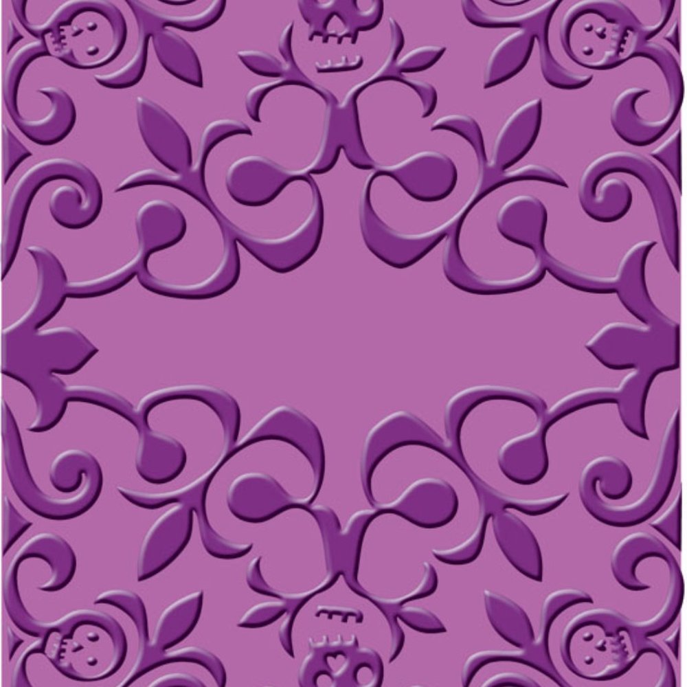 Cuttlebug A2 embossing folder - SKELETON SCROLL - Picture 2 of 9